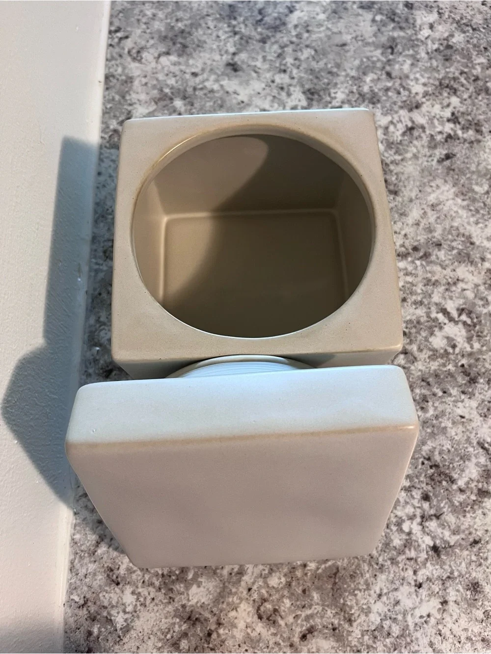 Threshold Studio McGee Ceramic Stoneware Cube Square Storage Canister